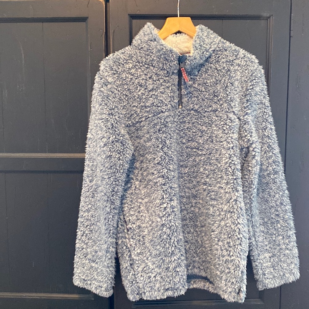 Girls quarter zip sherpa pullover